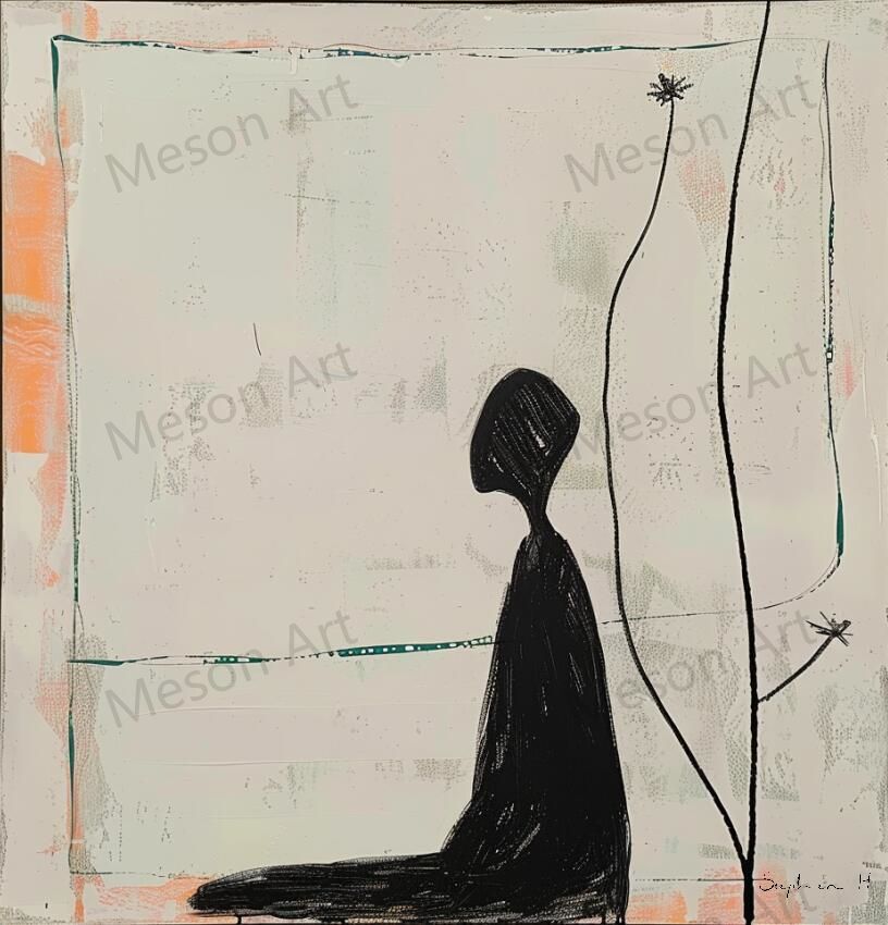 Wall Art Minimalist Textured Figurative