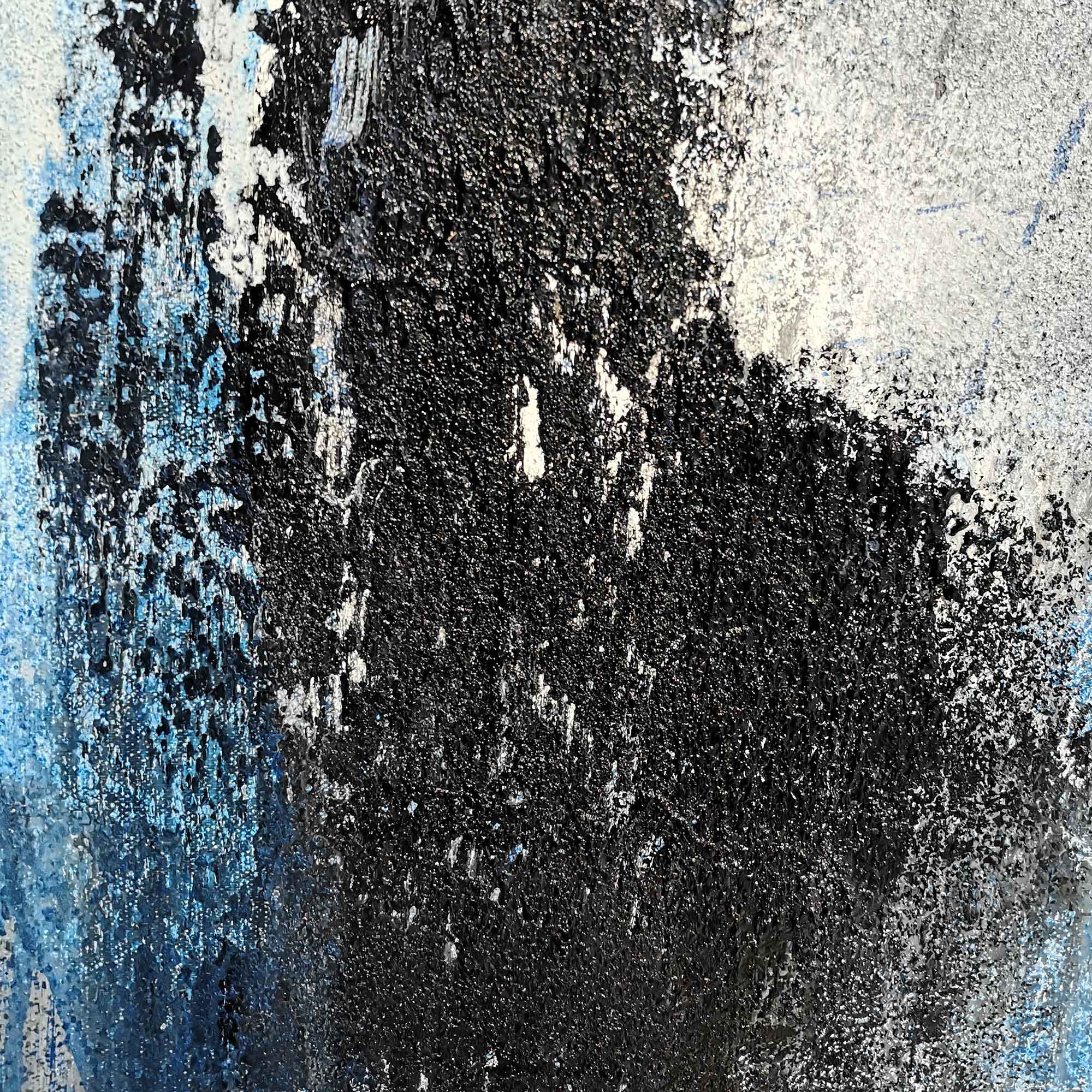 Blue And Black Abstract Painting ABAV96 - Neutralighting