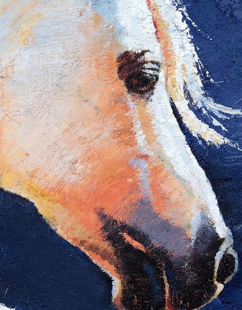 White Horse Abstract Art ANH09 - Neutralighting