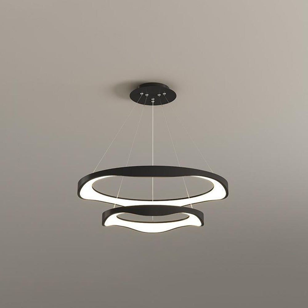Arisha Pendant Light Rond Modern, Black/White, Dining Room - Neutralighting