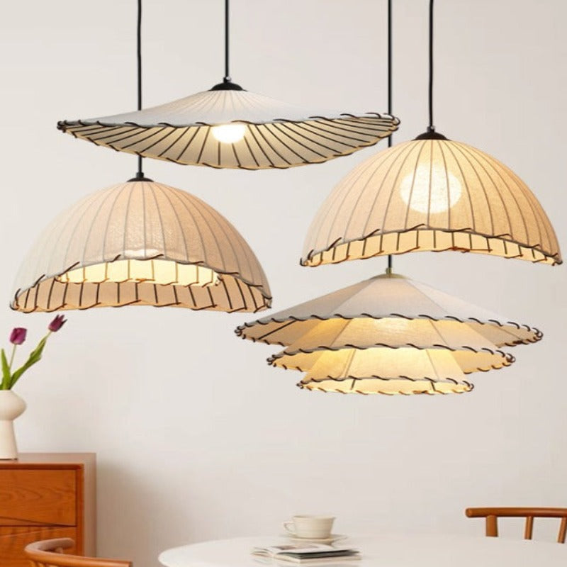 Ritta Boho Decorative LED Pendant Light Yellow Fabric Bedroom Restaurant - Neutralighting