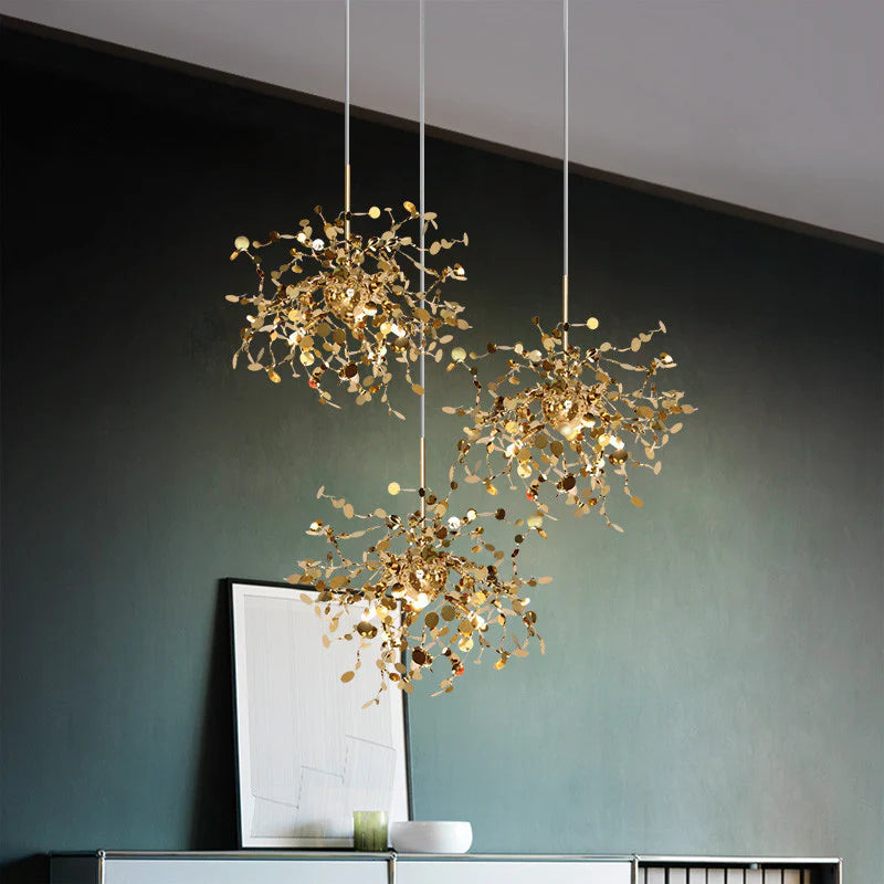 Olivia Artsy Classy Cluster Fireworks Pendant Light, Stainless steel - Neutralighting