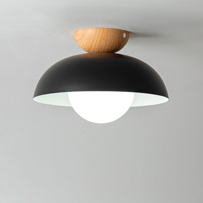Muto Nordic Pendant Light/Flush Mount Ceiling Light Wood/Metal Black Kitchen Balcony - Neutralighting