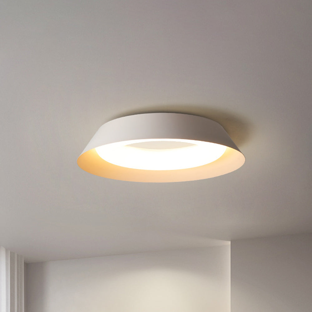 Arisha Nordic Bowl Metal/Acrylic Flush Mount Ceiling Light, White - Neutralighting