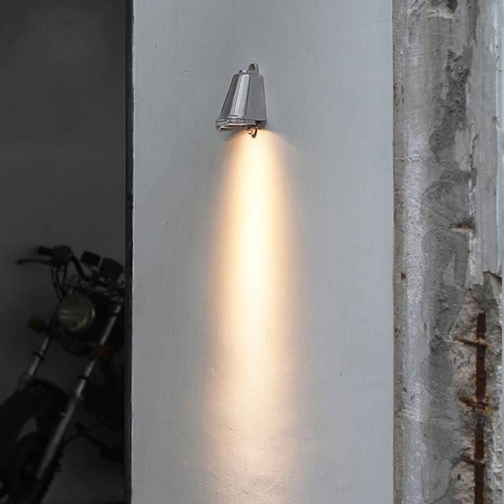 Ray Industrial Metal Bell Shaped Indoor Wall Lamp, Black/Grey/Coppery/Aluminum - Neutralighting