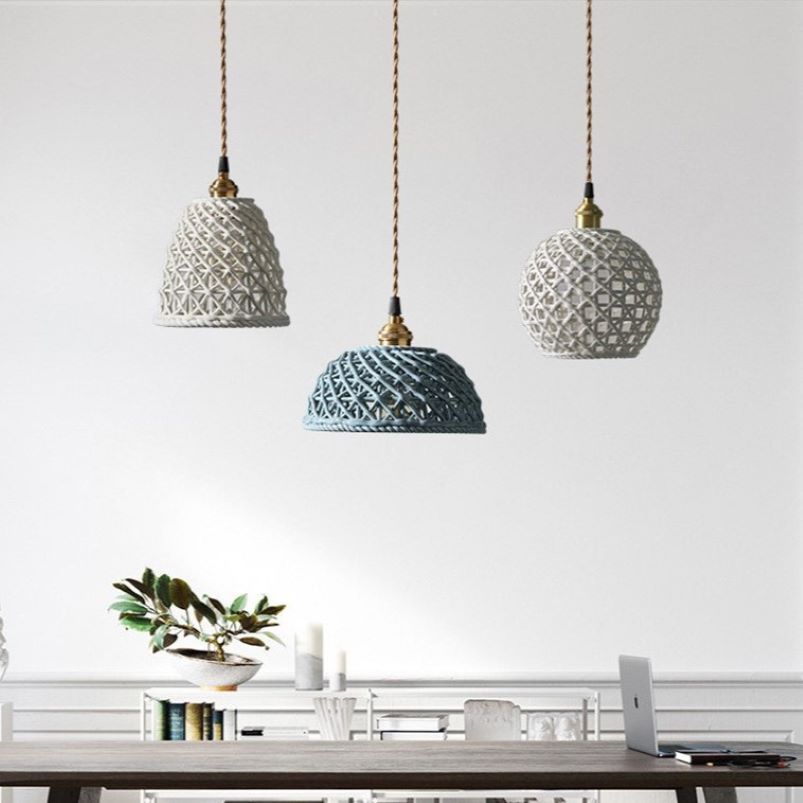 Valentina Modern LED Pendant Light Metal Blue White Bedroom/Kitchen - Neutralighting