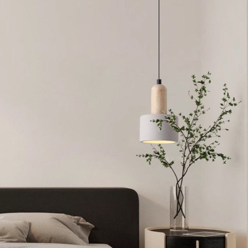 Muto Modern Pendant Light Cement White Bedroom/Kitchen Island - Neutralighting