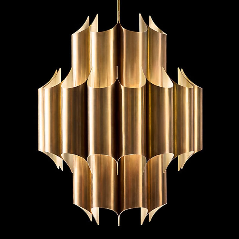 Arisha Simple Retro Creative Chandelier Brass Metal Bedroom - Neutralighting