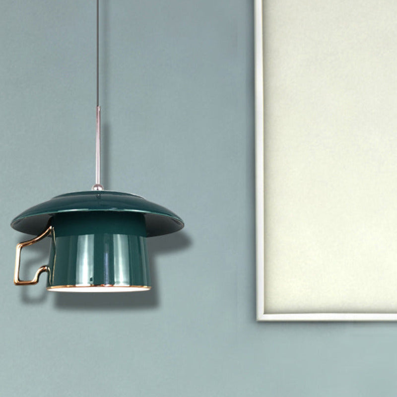 Valentina Square Handle Cup Ceramic LED Pendant Light Living Room - Neutralighting