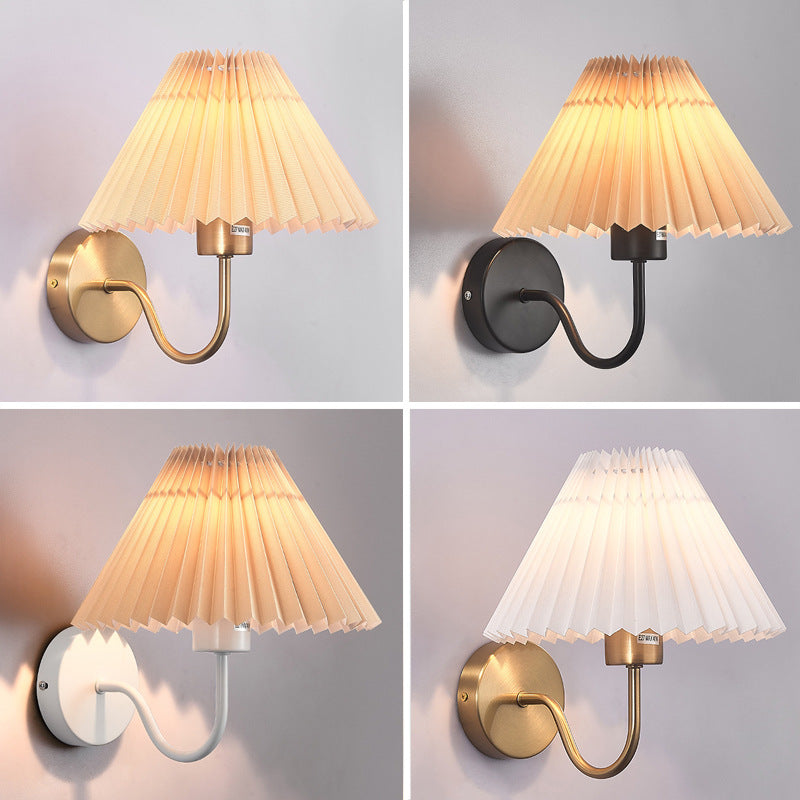 Tiffany Nordic Vintage Indoor Wall Lamp Brass/Black Metal Bedroom