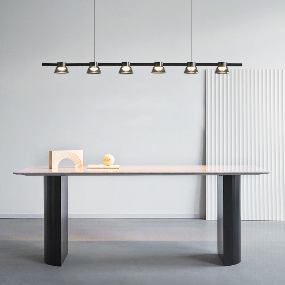Arisha Modern Linear Metal Pendant Light,Black - Neutralighting