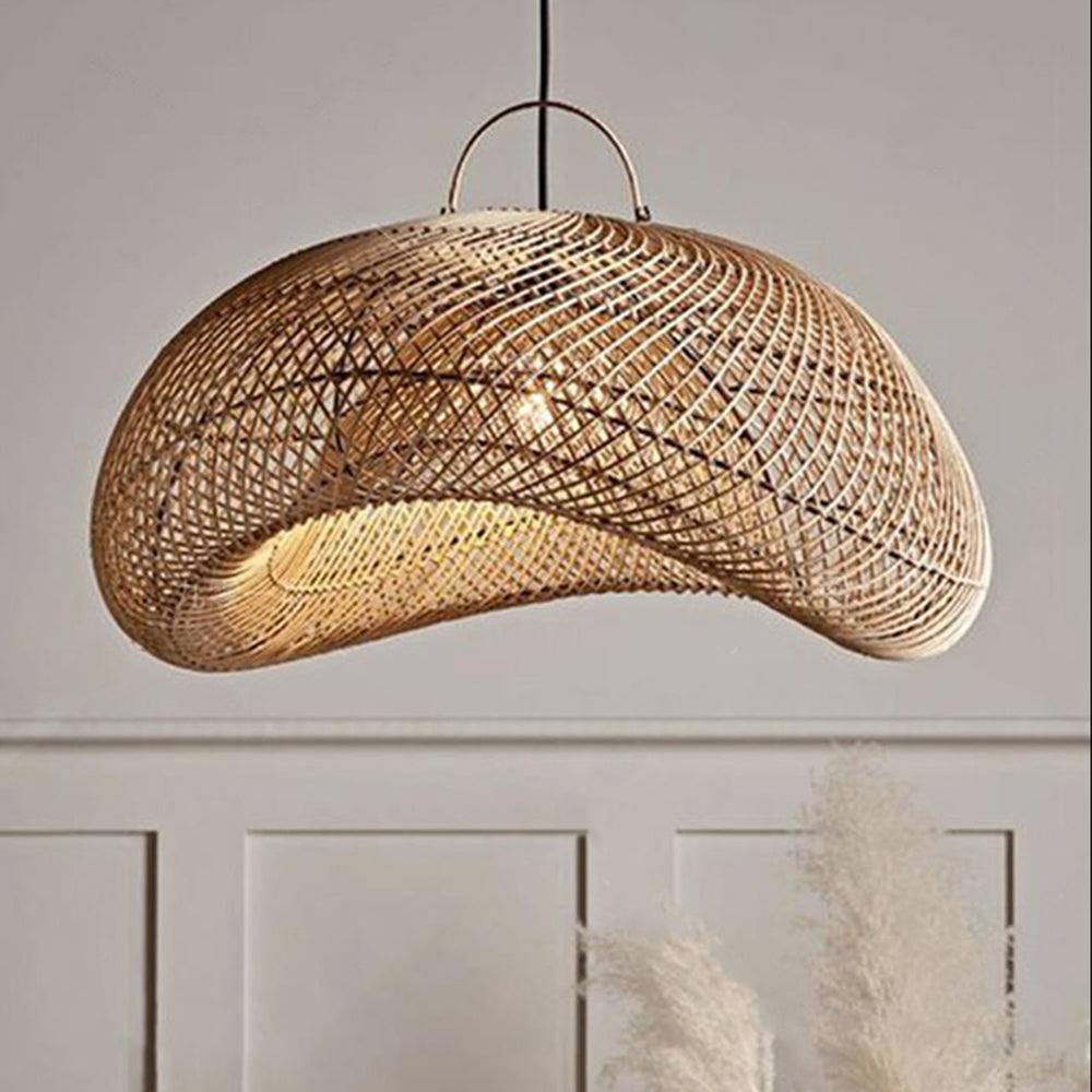 Juno Rustic Rattan Pendant Light Living Room - Neutralighting