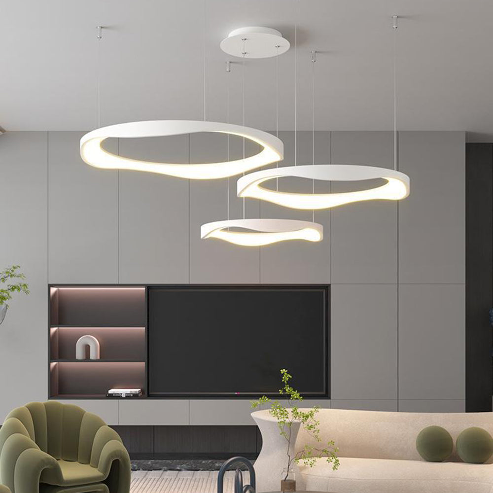 Arisha Pendant Light Rond Modern, Black/White, Dining Room - Neutralighting