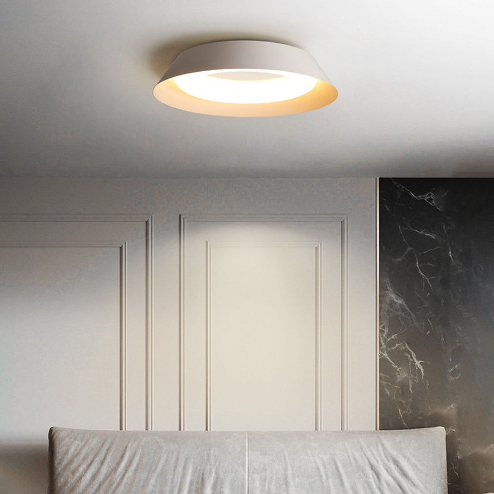 Arisha Nordic Bowl Metal/Acrylic Flush Mount Ceiling Light, White - Neutralighting