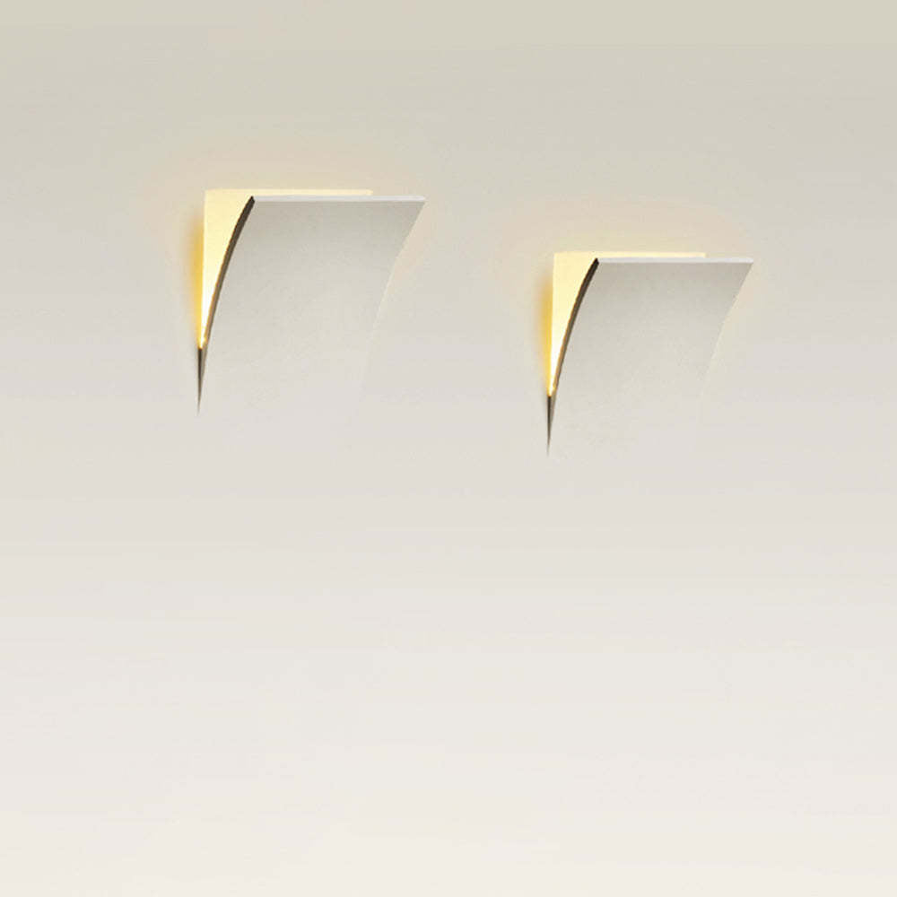 Aria Modern Recessed Metal/Plaster LED Wall Lamp, White - Neutralighting