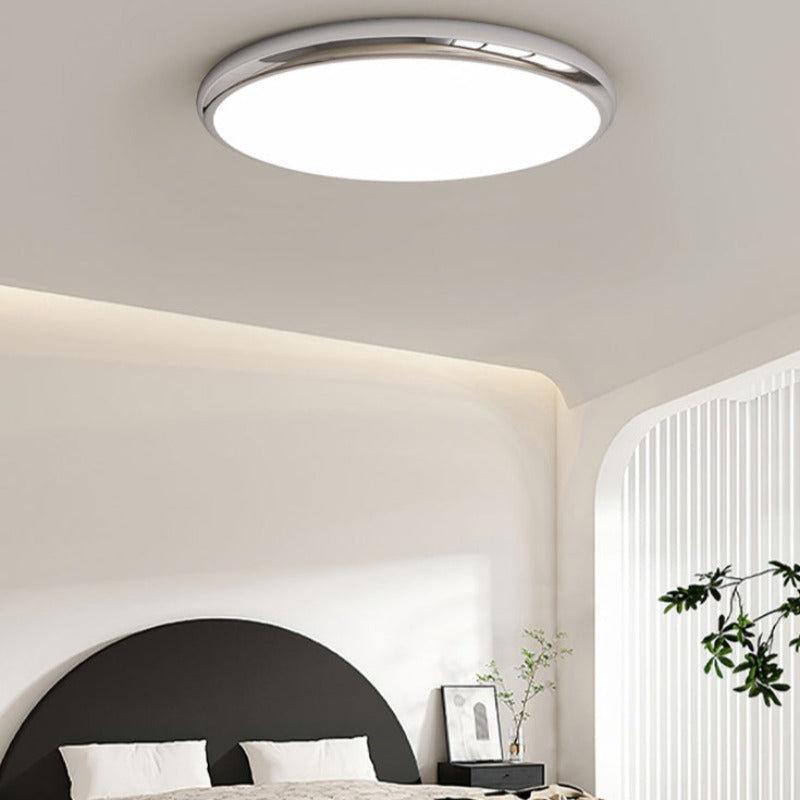 Muto Retro Circle Flush Mount Ceiling Light White Metal Bedroom - Neutralighting