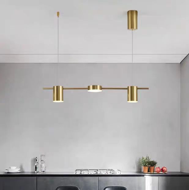 Arisha Minimalist Multi Metal Pendant Light, Black/Gold - Neutralighting
