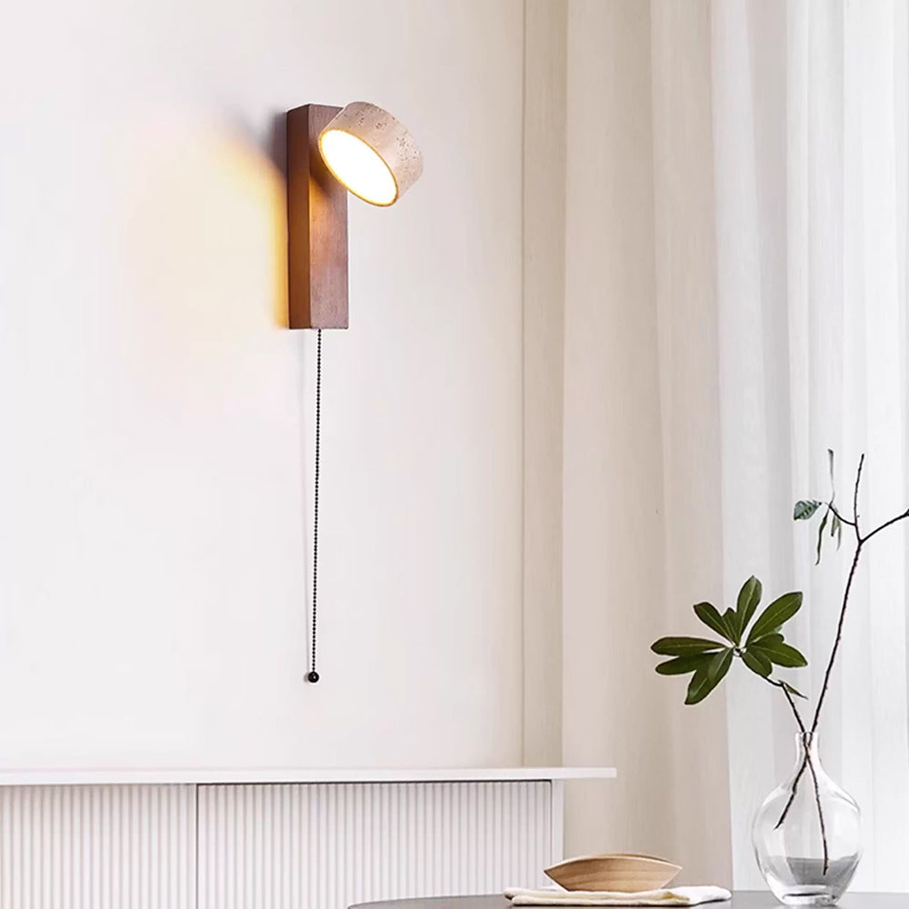 Ritta Wall Light Travertine Wood - Neutralighting