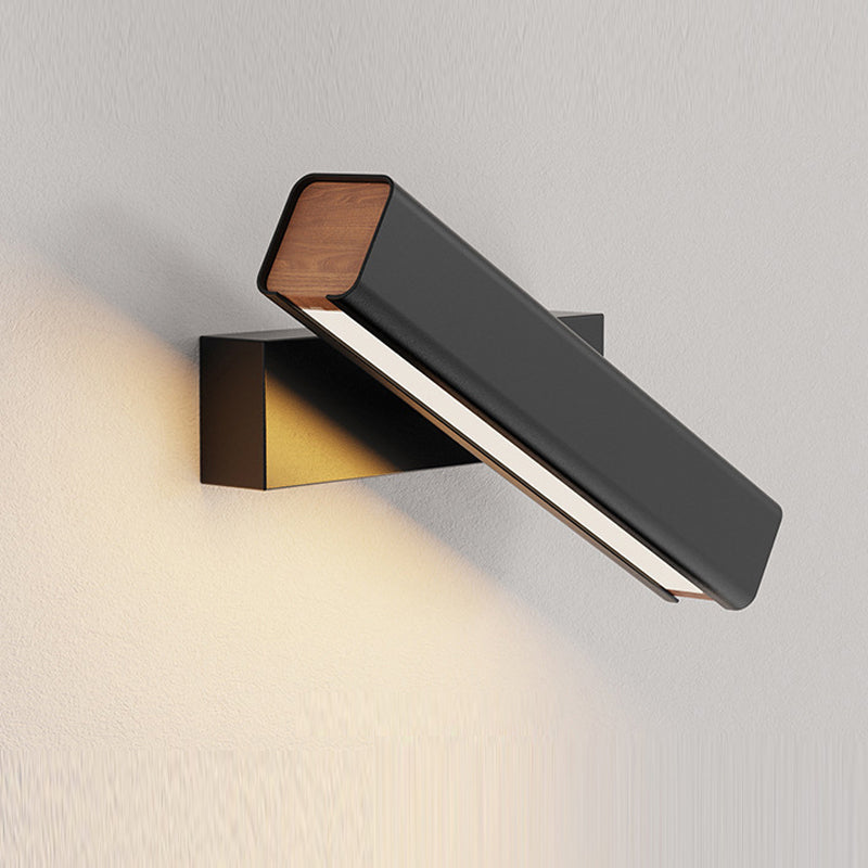Orin Modern Rectangles Metal Rotatable Wall Lamp, Black/White - Neutralighting