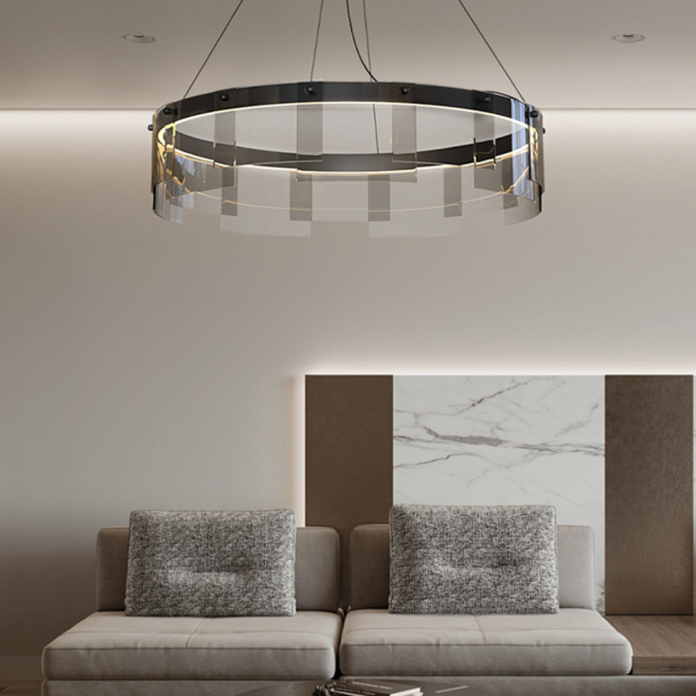 Arisha Modern Ring Metal Pendant Light, Black - Neutralighting