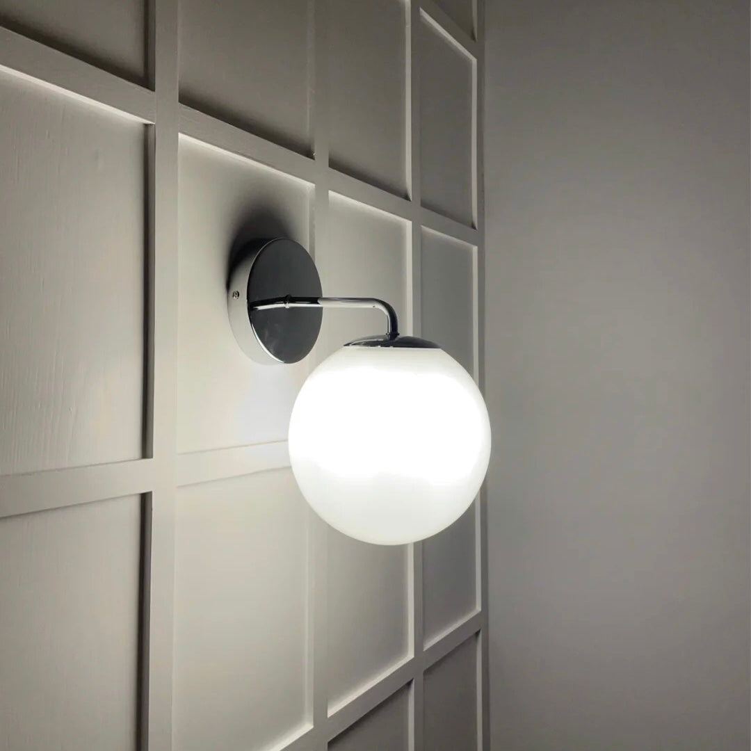 Valentina Glass Indoor Wall Lamp French Bathroom Bedroom - Neutralighting