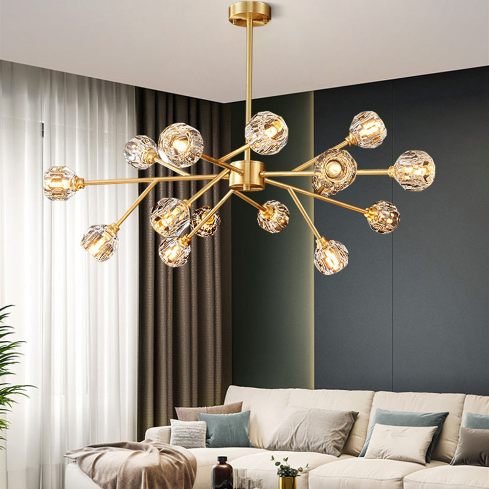Valentina Modern Blown Metal Pendant Light, Gold - Neutralighting