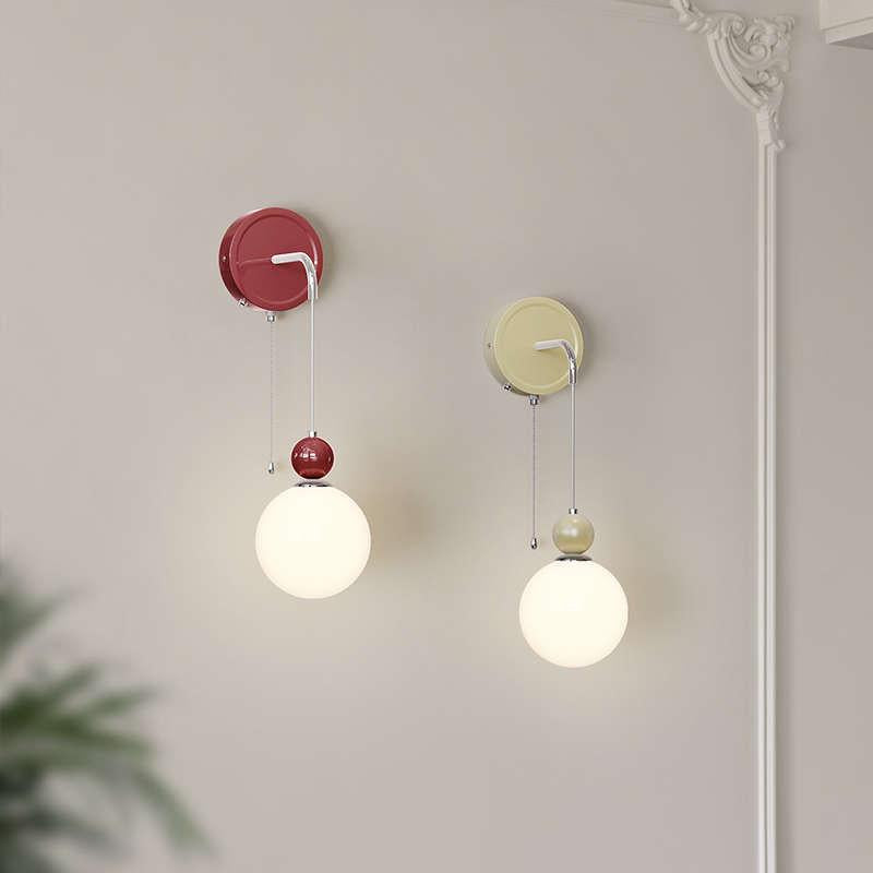 Valentina Modern LED Indoor Wall Lamp Red/Coffee Metal/Glass Bedroom