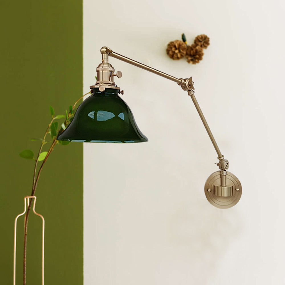 Tiffany Vintage Foldable Wall Lamp, Green/White - Neutralighting