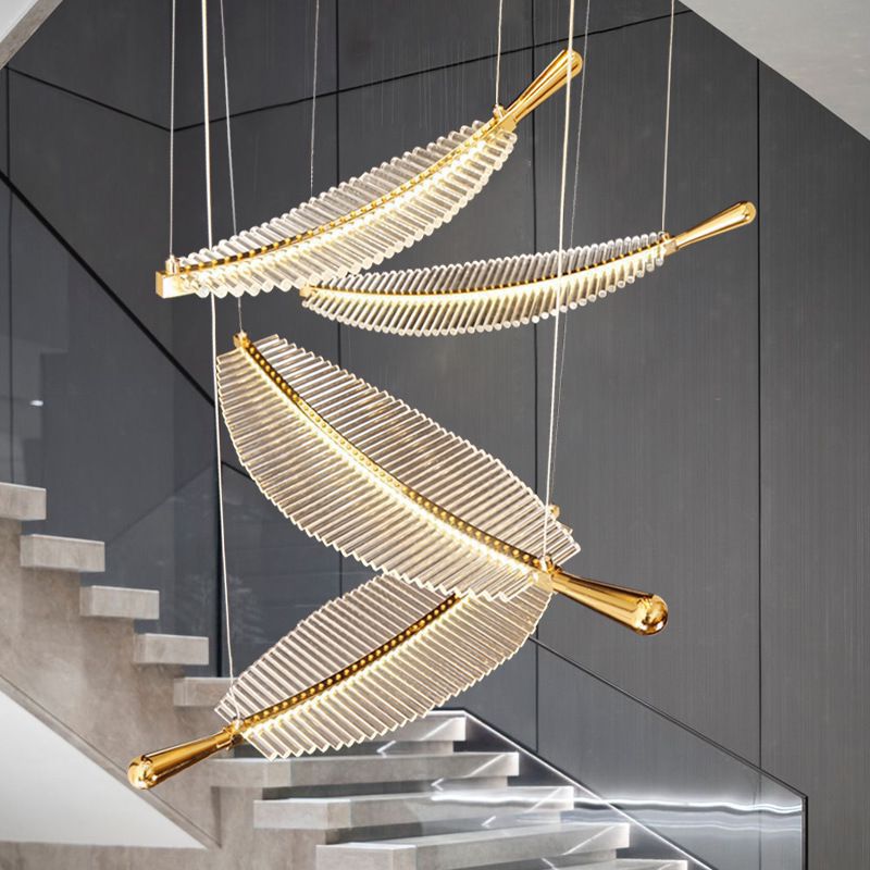 Arisha Nordic Luxury LED Pendant Light Metal Acrylic Hotel Living Room - Neutralighting