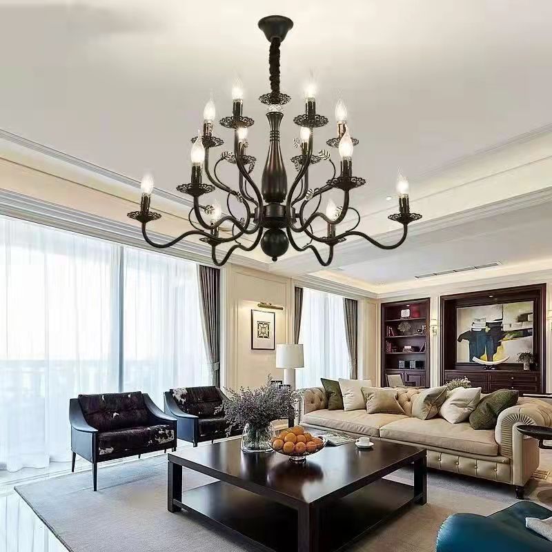 Silva Chandelier Rustic Glass Living Room Bedroom - Neutralighting