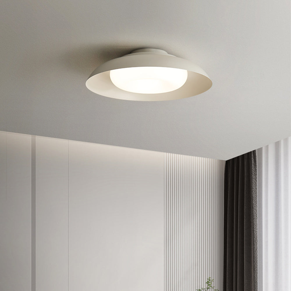 Arisha Nordic Bowl Acrylic Flush Mount Ceiling Light, White - Neutralighting