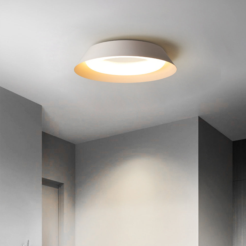 Arisha Nordic Bowl Metal/Acrylic Flush Mount Ceiling Light, White - Neutralighting