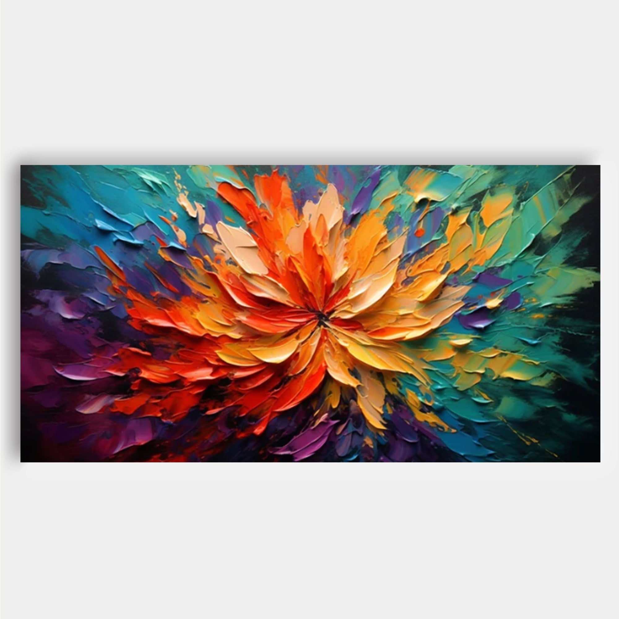 Wall Art Impasto Vibrant Floral Bloom