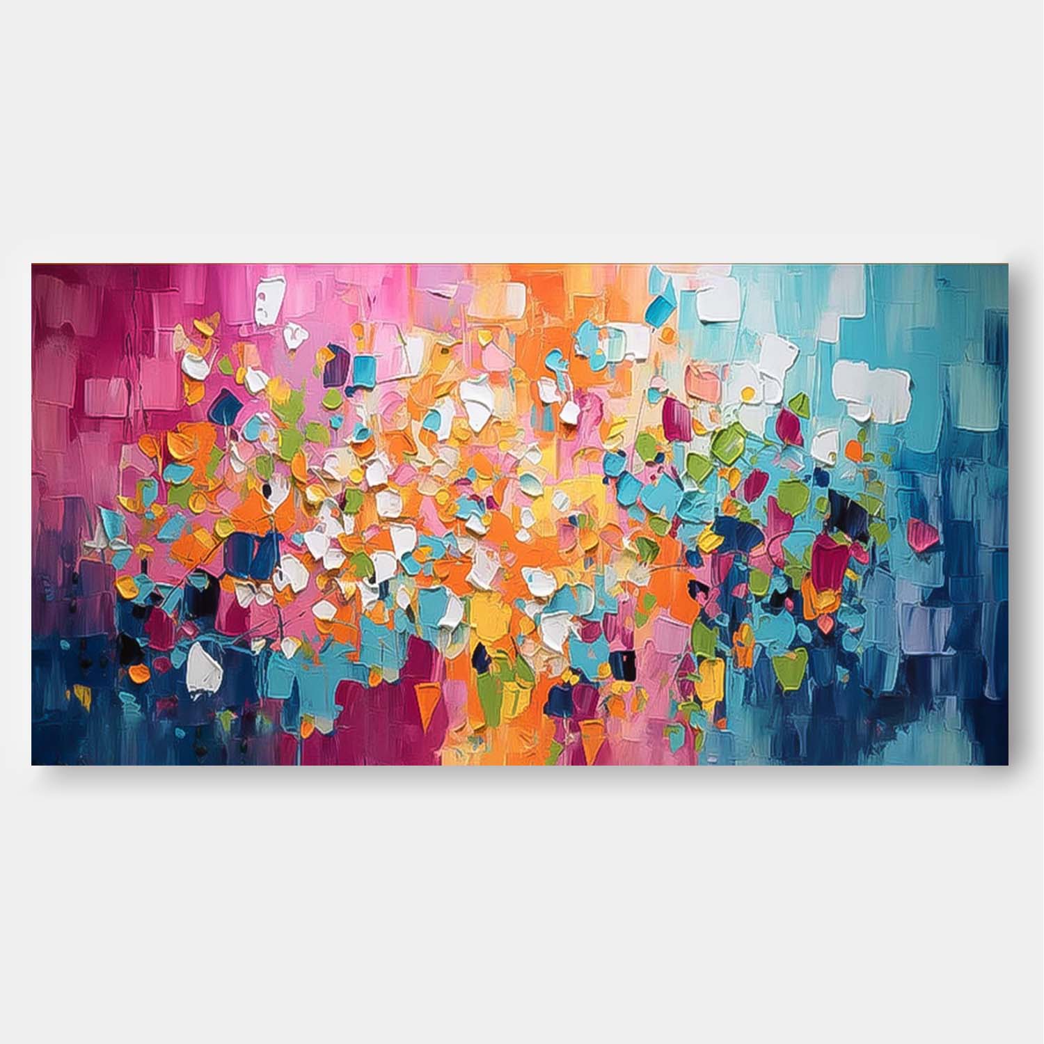 Wall Art Vibrant Abstract Cheerful Painterly