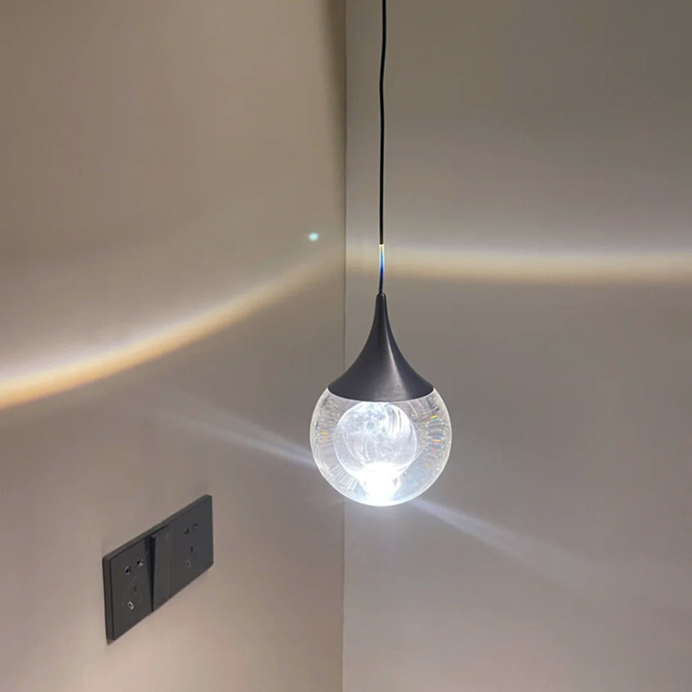Aria Minimalist Moon Metal Pendant Light,Black - Neutralighting