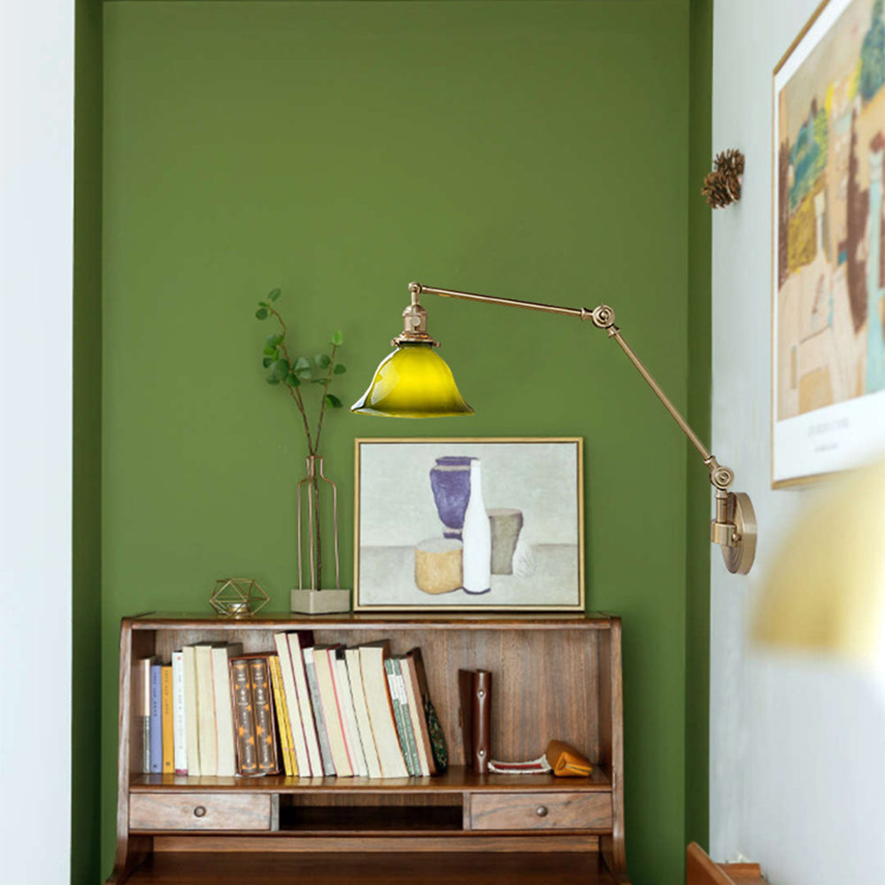 Tiffany Vintage Foldable Wall Lamp, Green/White - Neutralighting