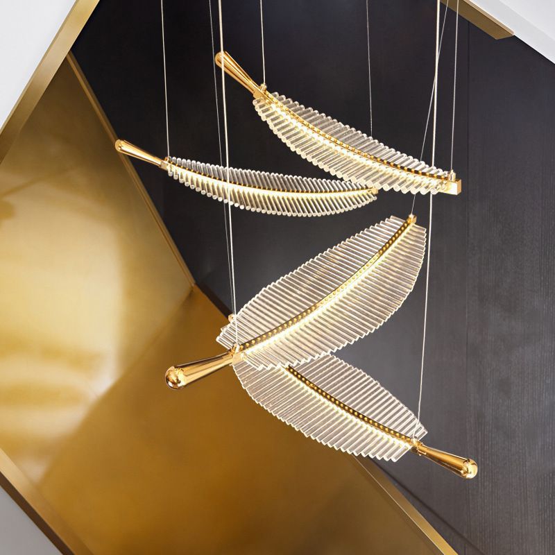 Arisha Nordic Luxury LED Pendant Light Metal Acrylic Hotel Living Room - Neutralighting
