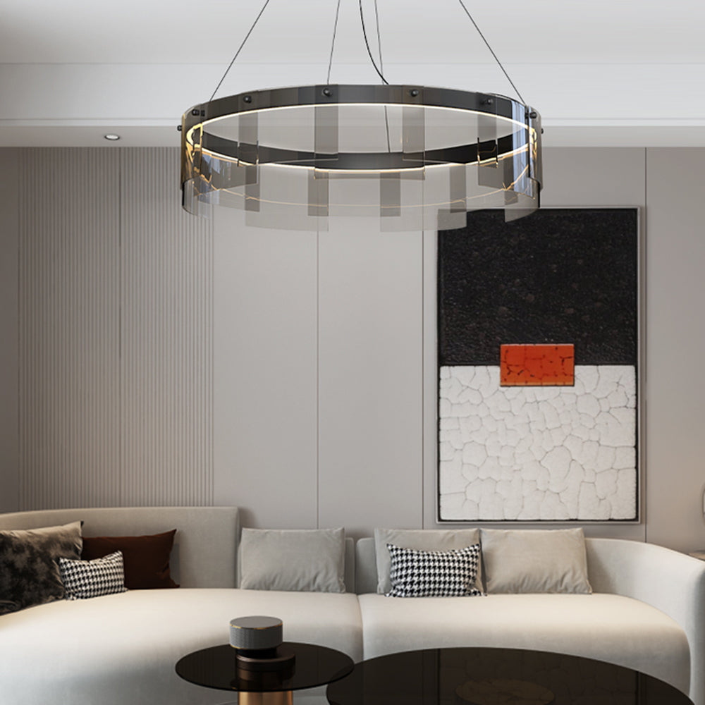 Arisha Modern Ring Metal Pendant Light, Black - Neutralighting
