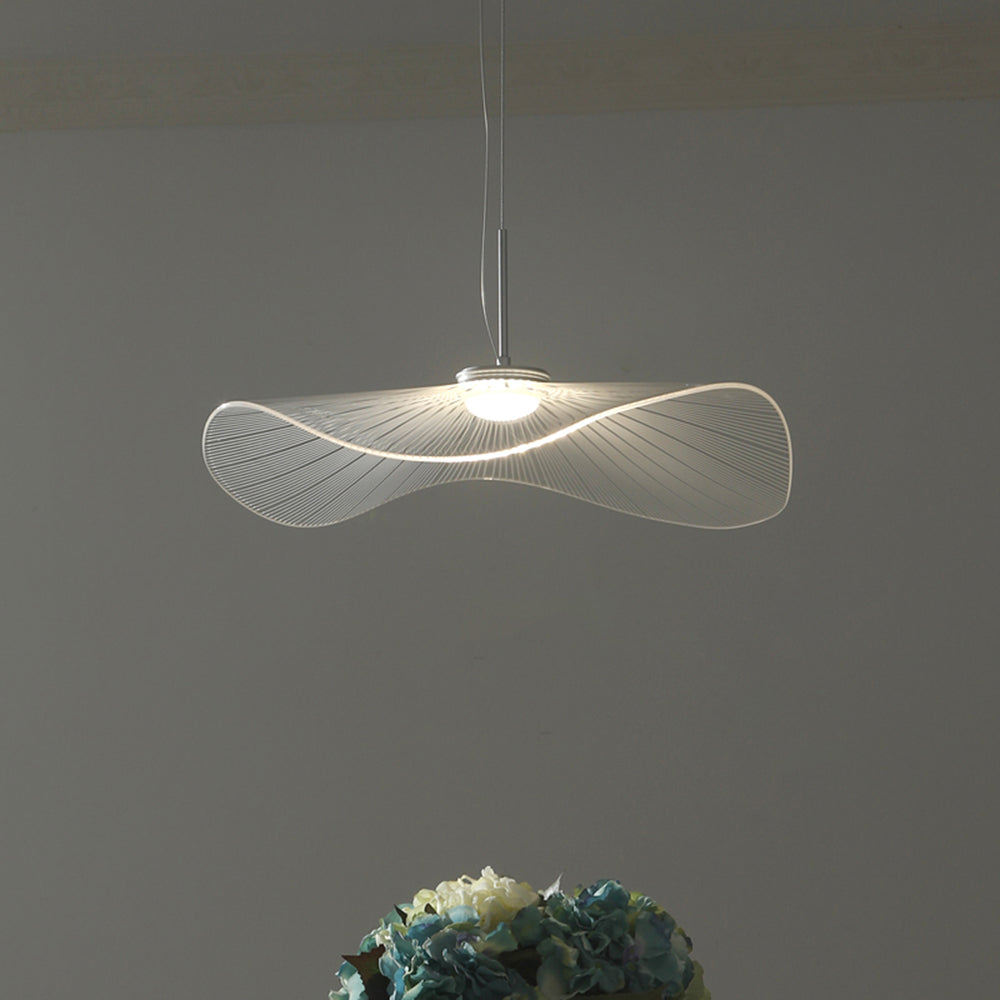 Arisha Designer Lotus Leaf Shaped Metal Pendant Light,White - Neutralighting