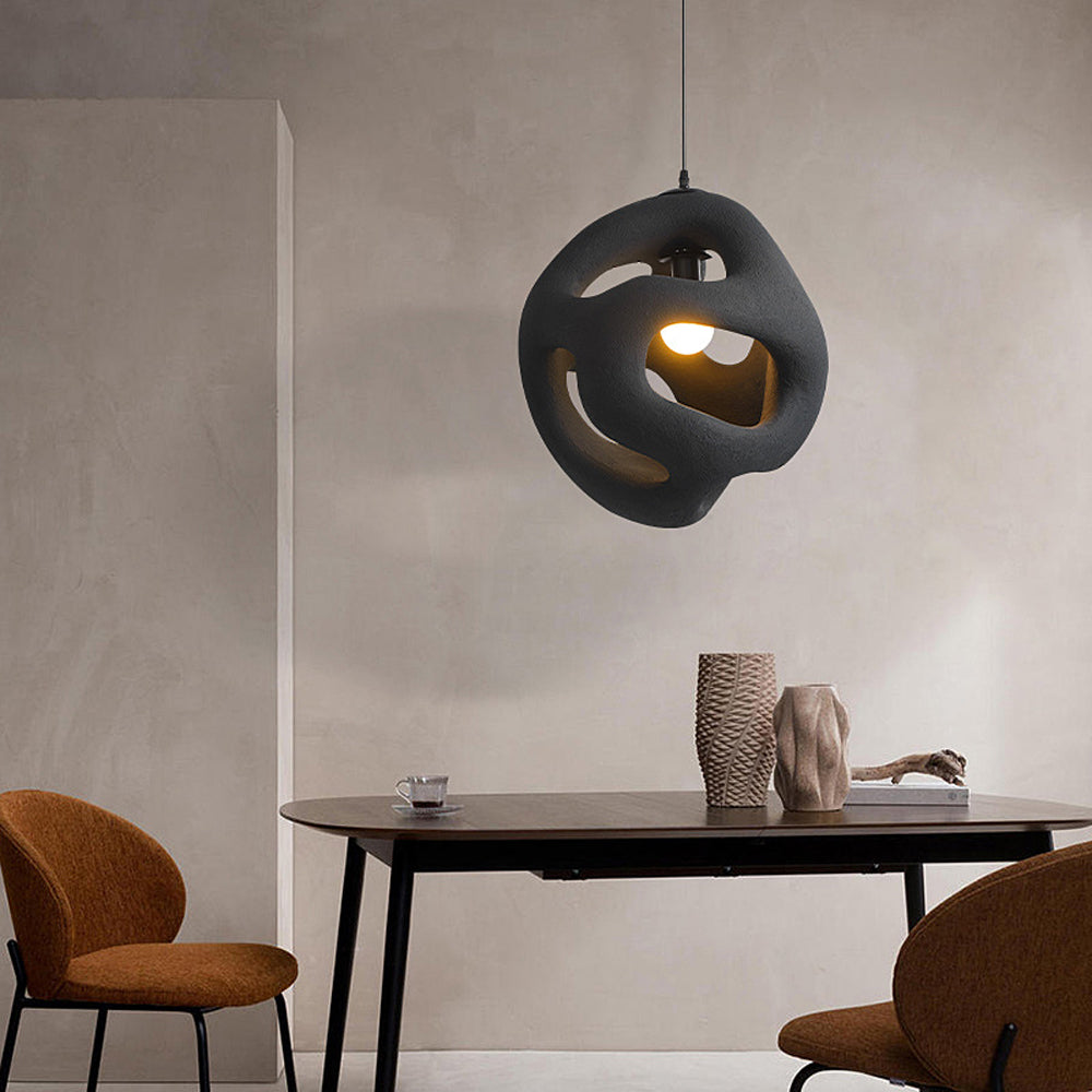 Avi Modern Metal/Resin White/Black Pendant Light - Neutralighting