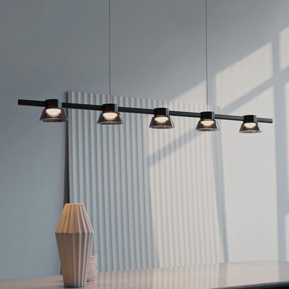 Arisha Modern Linear Metal Pendant Light,Black - Neutralighting