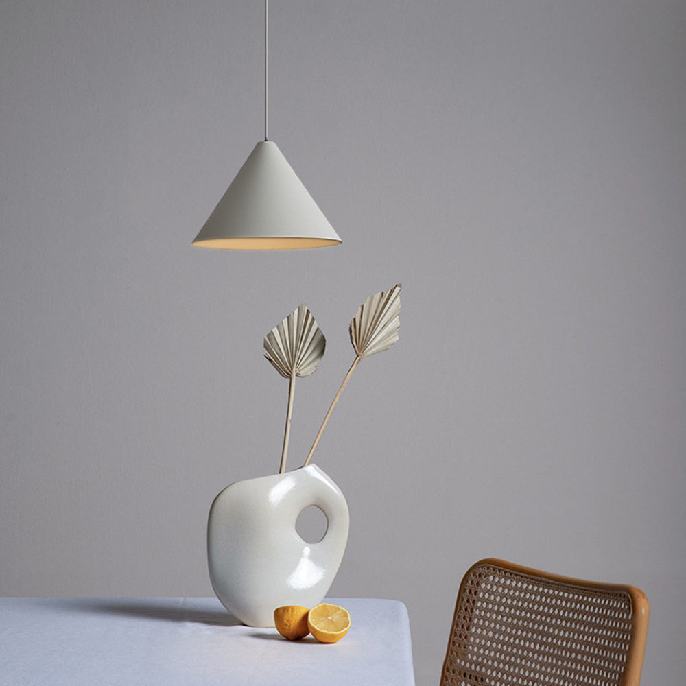 Arisha Minimalist Cone Metal Pendant Light, Grey - Neutralighting