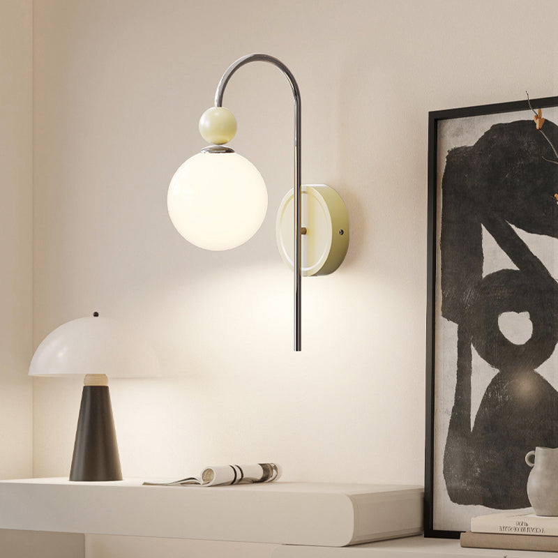 Valentina Modern LED Indoor Wall Lamp Red/Coffee Metal/Glass Bedroom