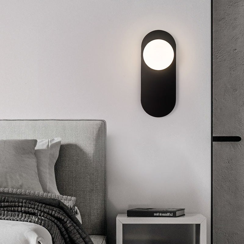 Valentina Modern LED Wall Lamp Black/Gold Glass Bedroom/Living Room - Neutralighting