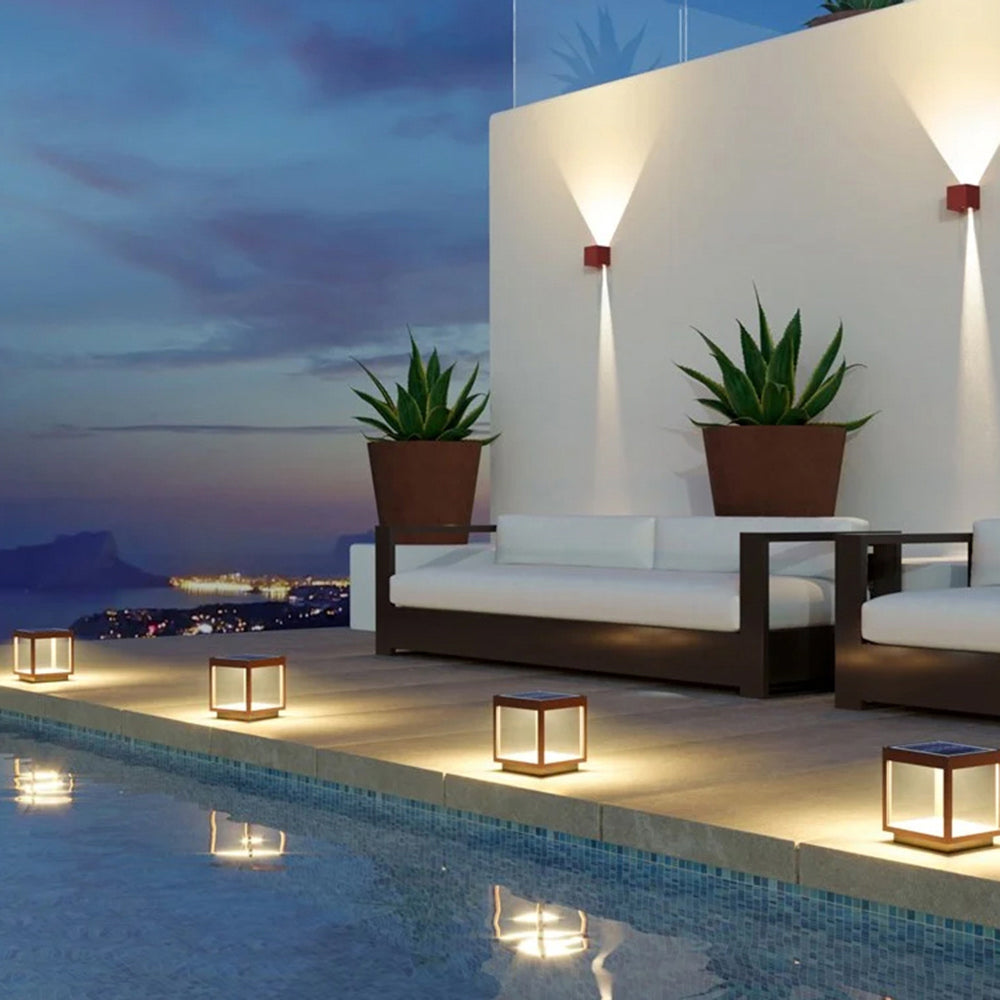 Ferra Contemporary Solar Rechargeable Outdoor Floor Lamp - Neutralighting