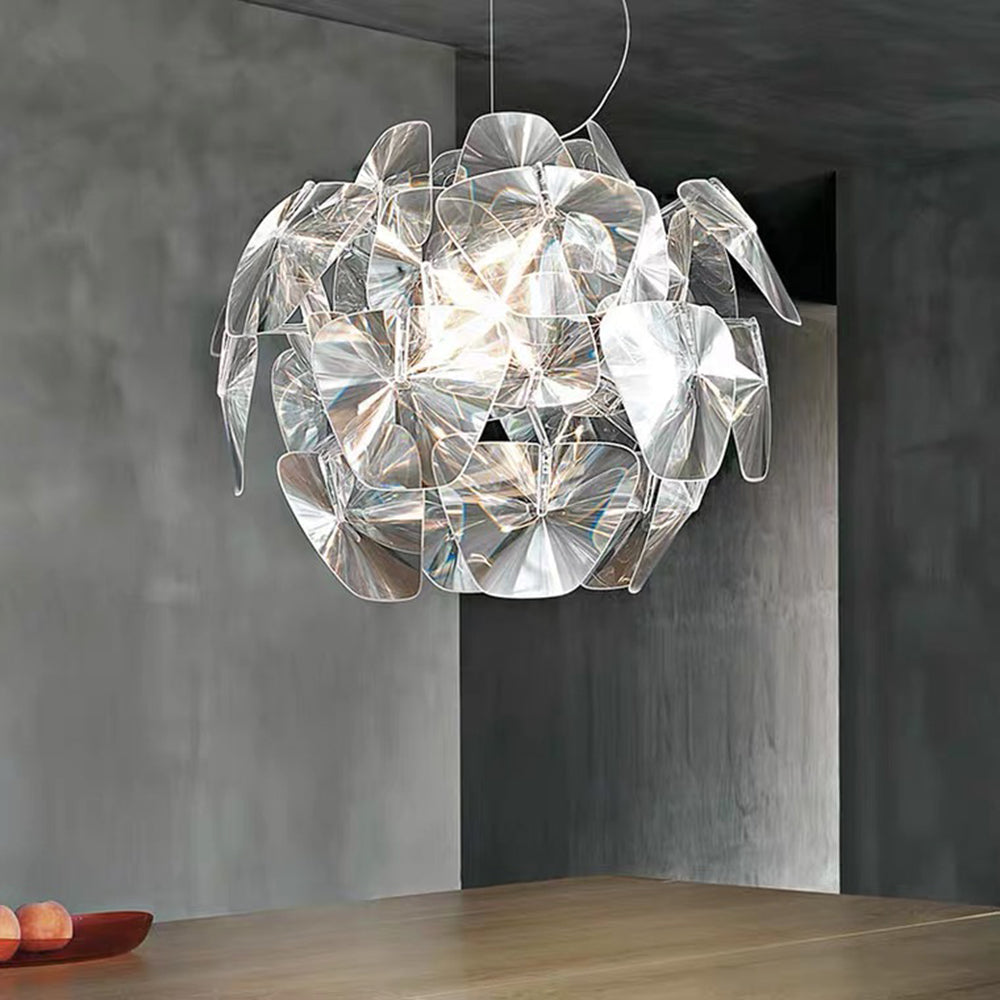 Arisha Unique Diamond Flower Metal Pendant Light, Living Room