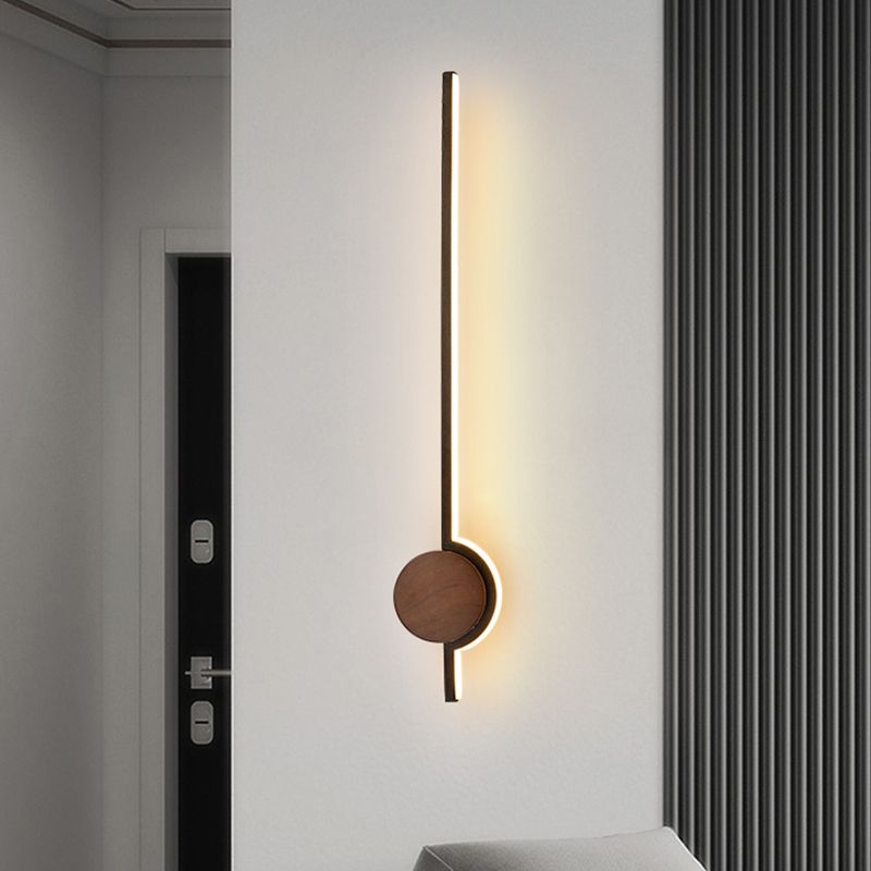 Arisha Nordic Linear Vanity Wall Lamp,Black/White/Gold,Bedroom