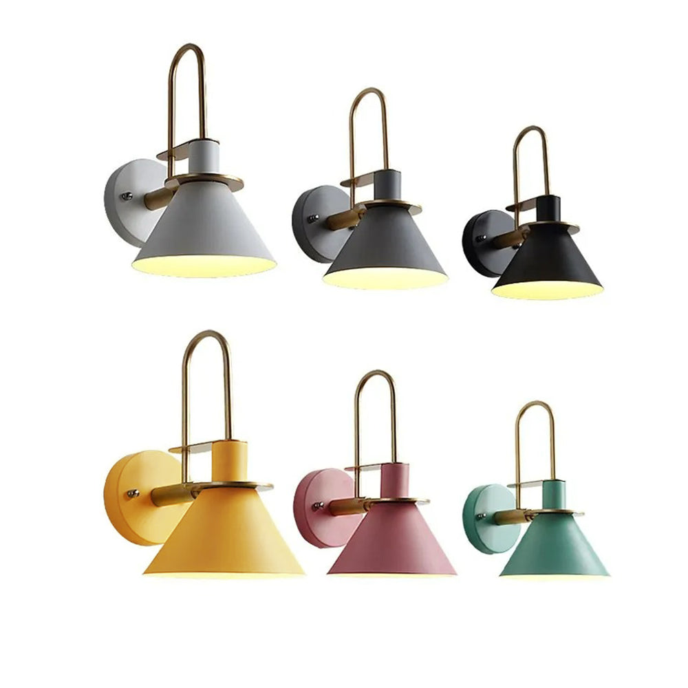 Valentina Vintage Horn Shape Metal Wall Lamp, Living room/Bedroom/Bathroom