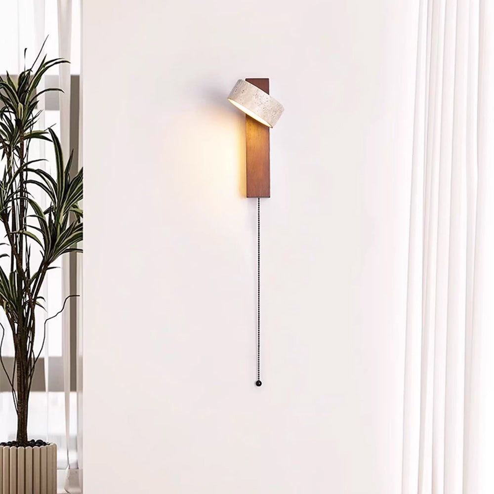 Ritta Wall Light Travertine Wood - Neutralighting