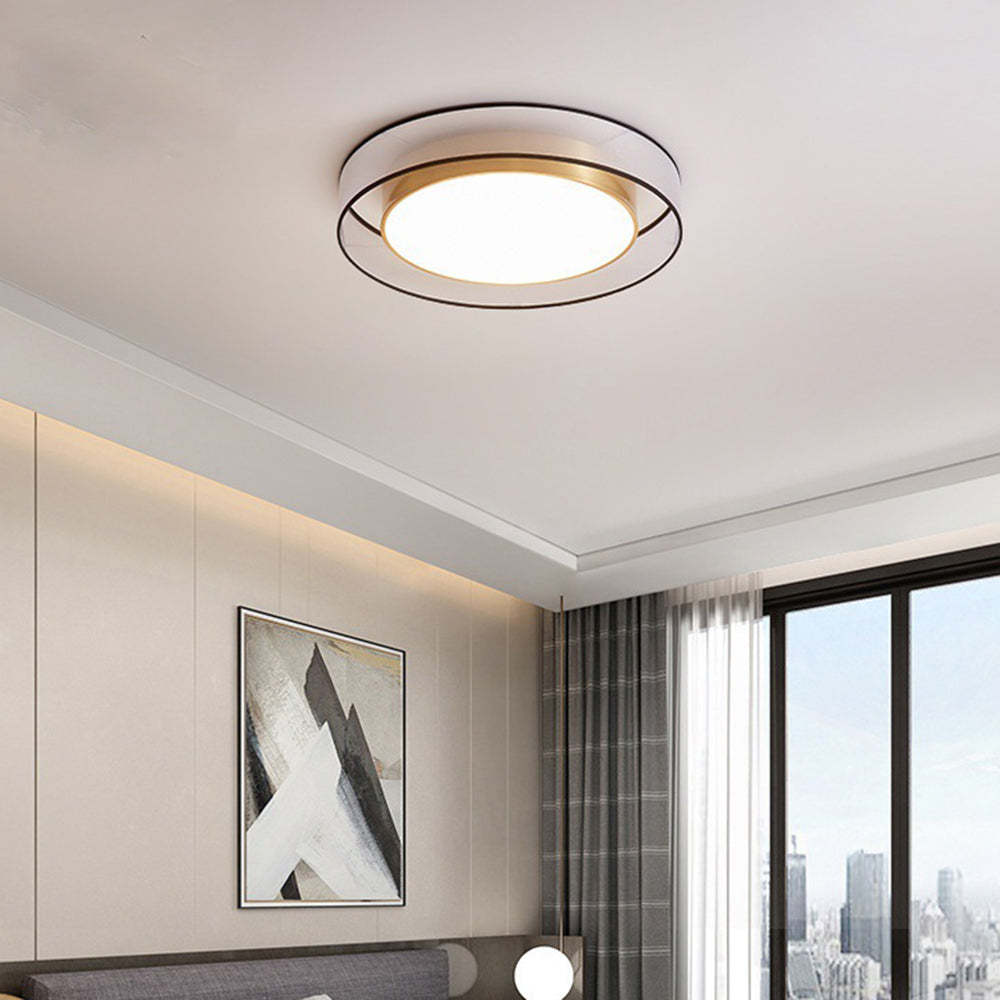 Arisha Nordic Modern Round LED Flush Mount Ceiling Light, Gold Copper - Neutralighting